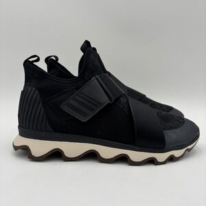 Sorel Kinetic Impact Shoes Mid‎ Sneakers Black Women's Size 9 Criss Cross Strap